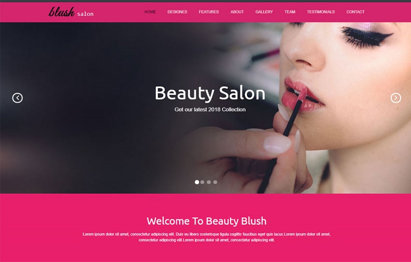 Hair Salon Website Template Contoh Gambar Template