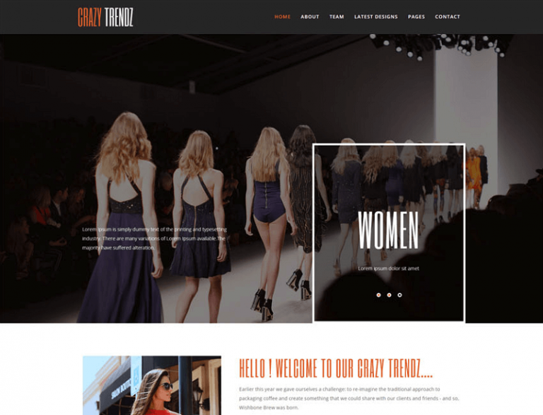 Best Free Fashion Html Website Templates