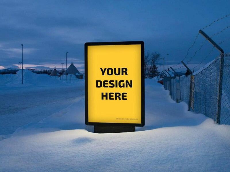 Billboard Display in Snow