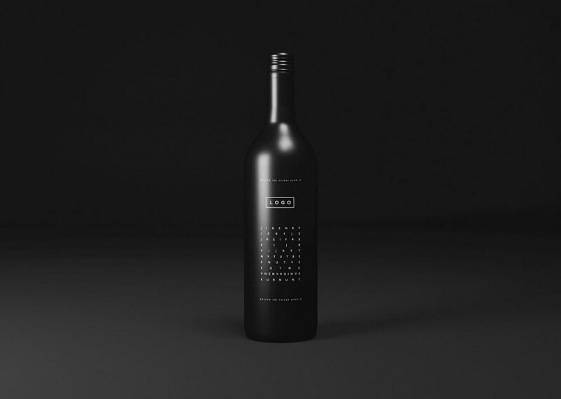 Black Wine Bottle