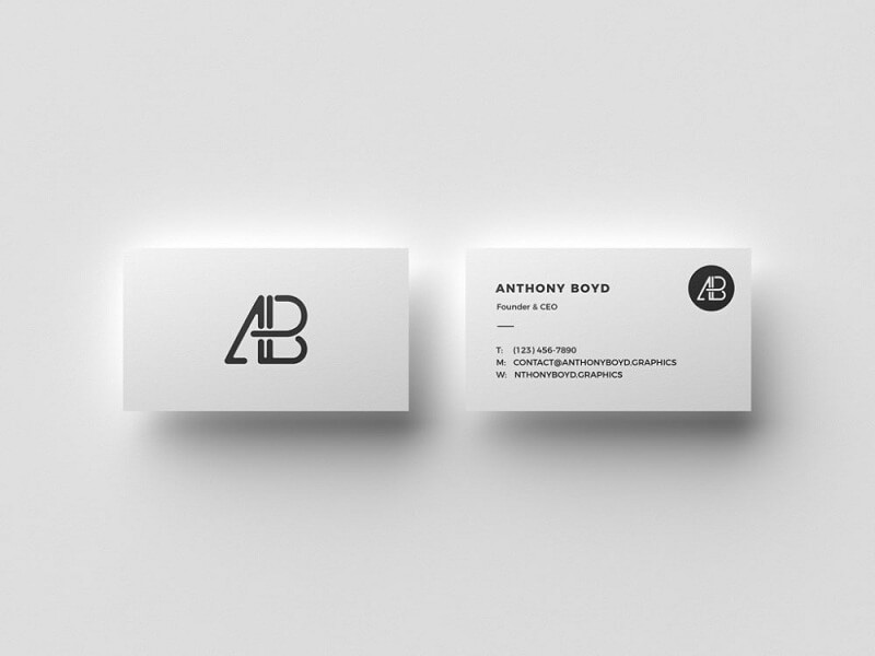 Business Card Top View