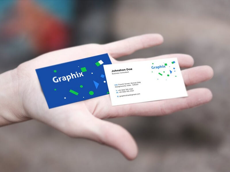 Business Cards in Hand