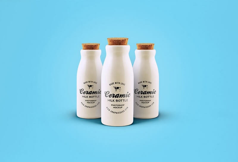 Ceramic Milk Bottle