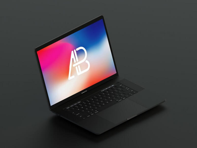 Floating Matte Black MacBook Pro