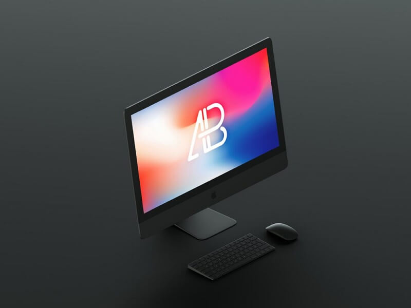 Isometric Matte Black iMac Pro