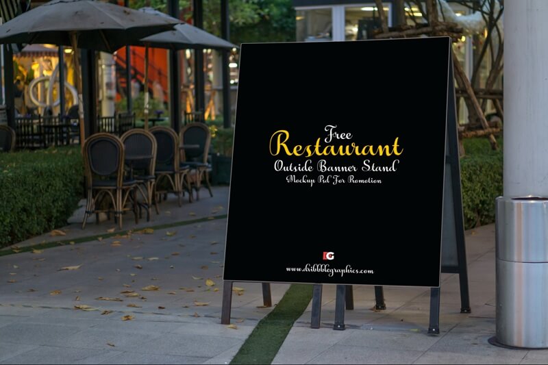 Restaurant Outside Banner Stand