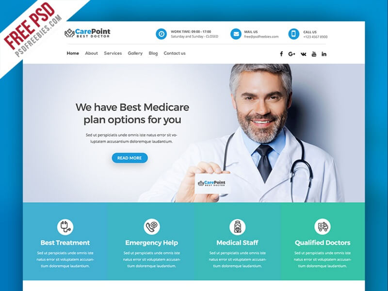 9 Best Free Medical Psd Website Templates Digitaltemplatemarket