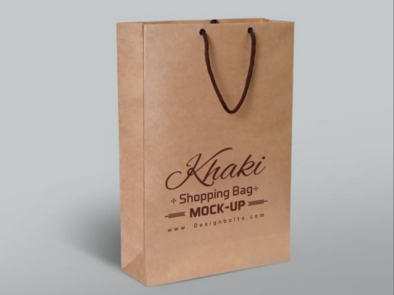 Khaki Shopping Bag