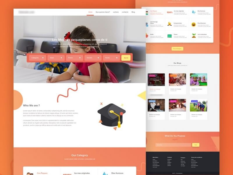 School Website Landing Page