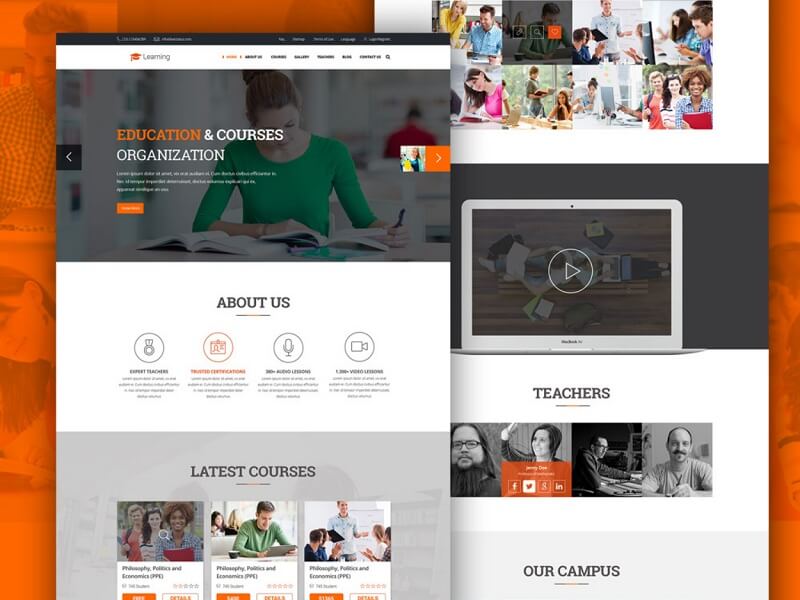 Download 10 Best Free Education Psd Website Templates Digitaltemplatemarket PSD Mockup Templates