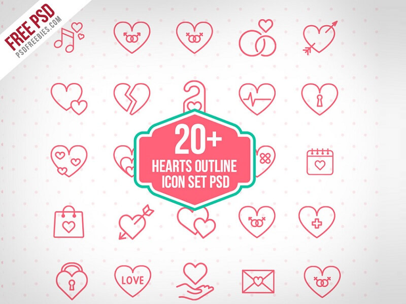 20+ Hearts Outline