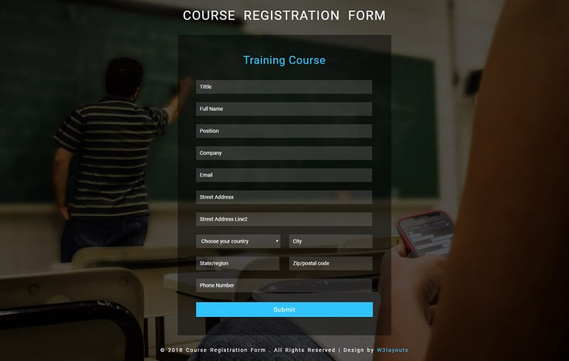 Course Registration Form