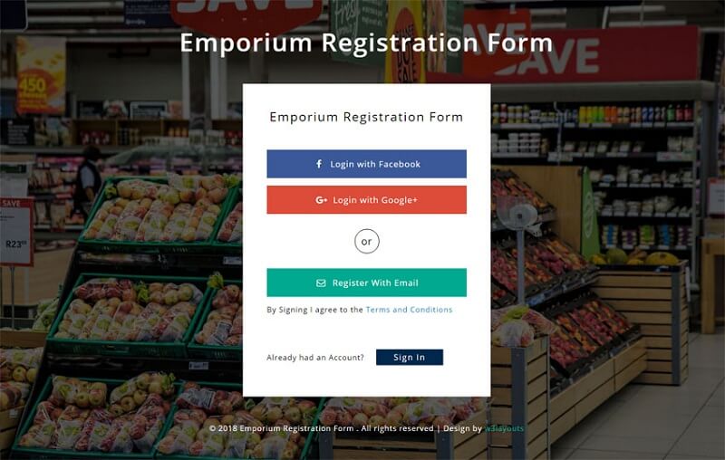 Emporium Registration Form