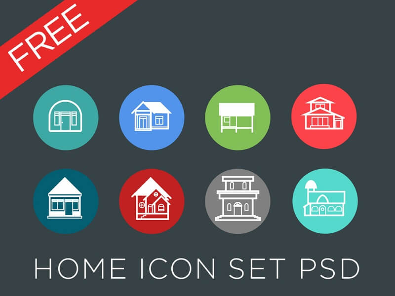 Home Icon set PSD
