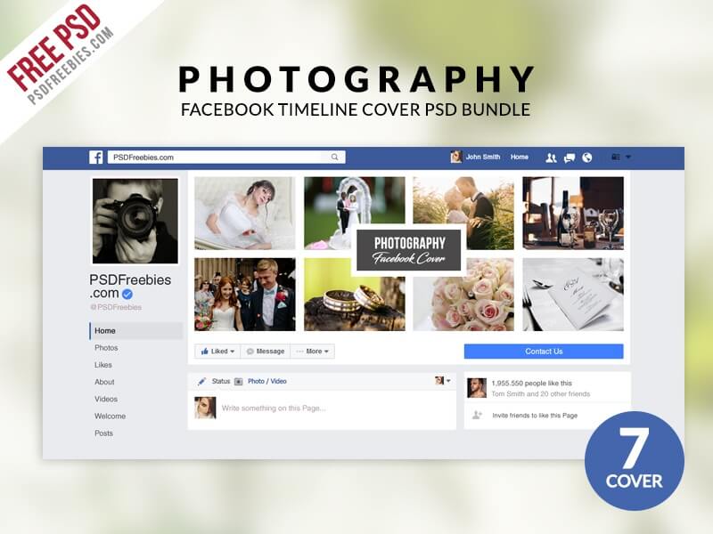 11 Best Free Facebook Timeline Cover PSD Templates
