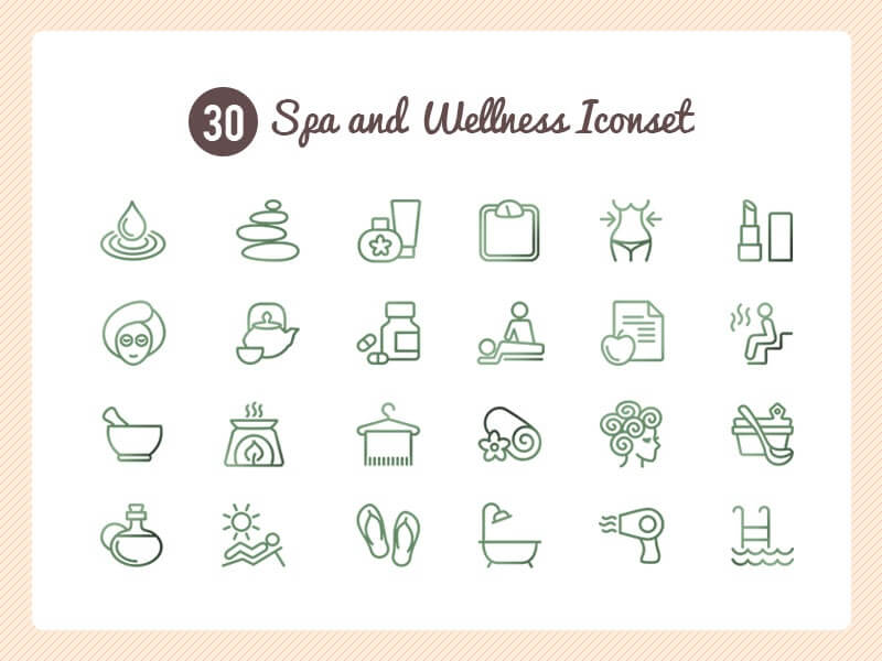 Spa and Wellness Icon set