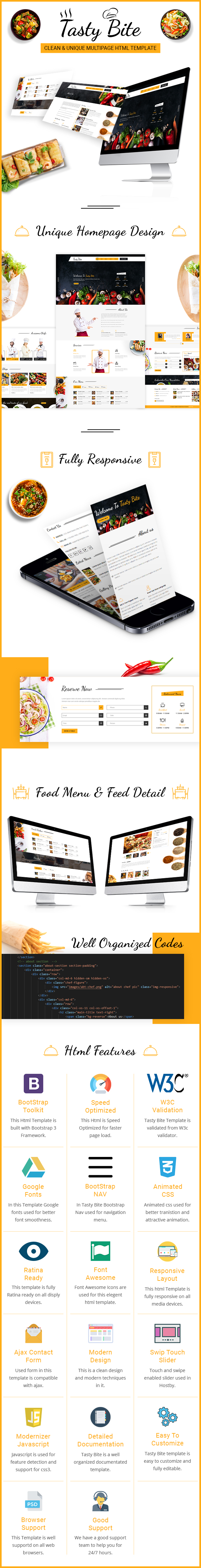 Tastybite Food Restaurant Bootstrap HTML5 Template
