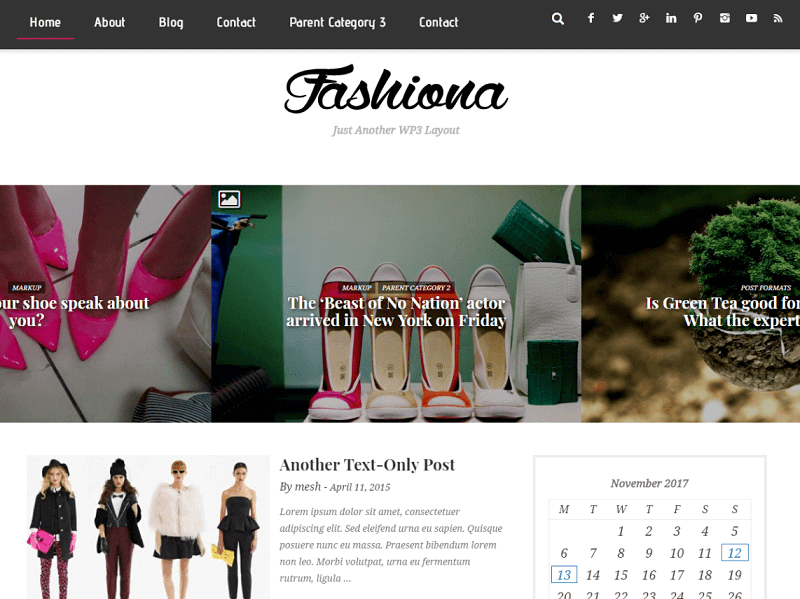 Free Fashion WordPress Themes