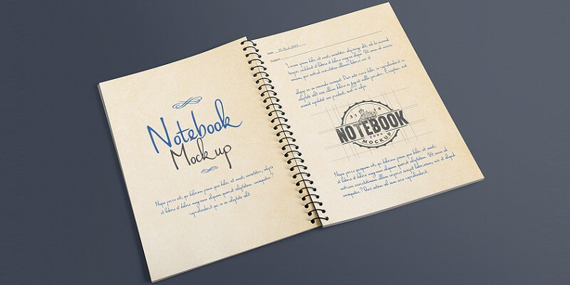 Download 16 Best Free Notebook Mockups Digitaltemplatemarket