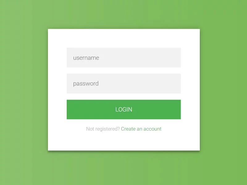 Flat Login Form