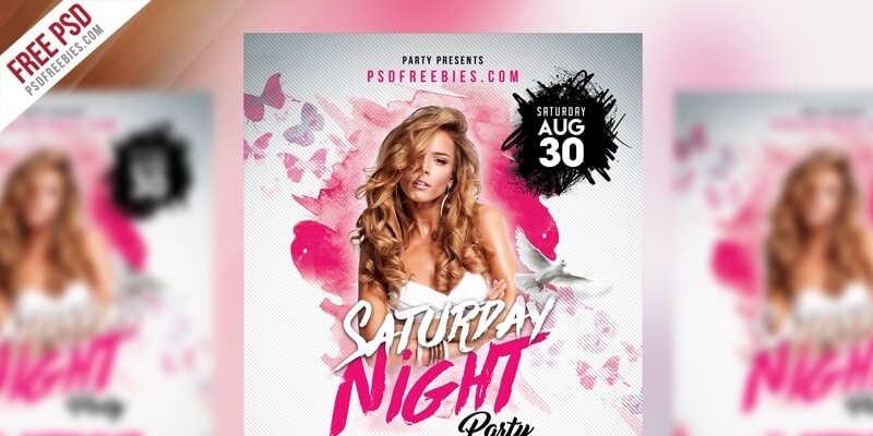 Free Party Flyer PSD