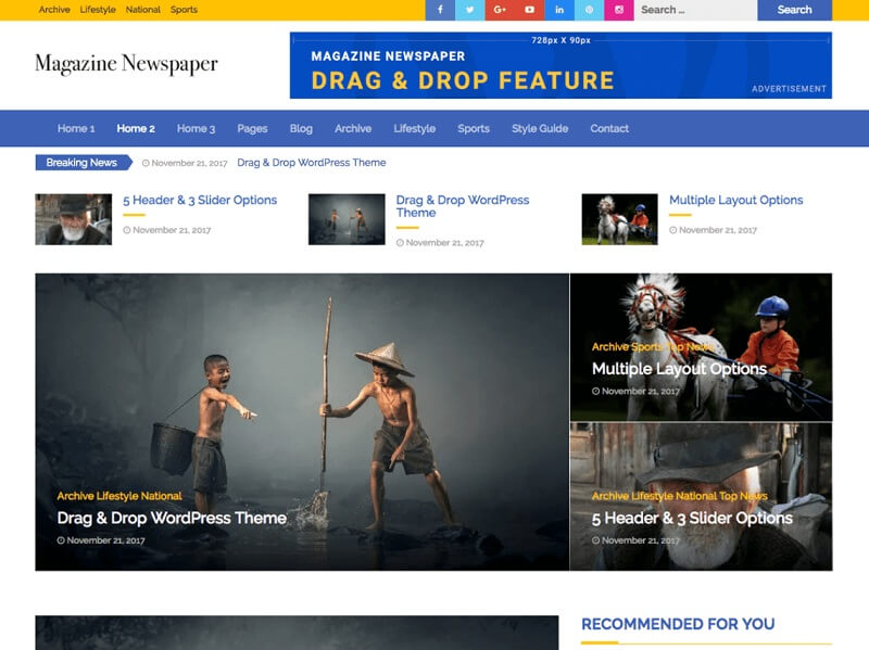 Free Magazine WordPress Themes