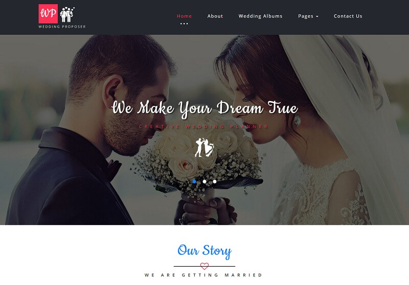 Free Wedding HTML Website Templates