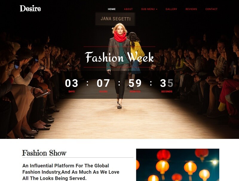 Free Fashion HTML Website Templates