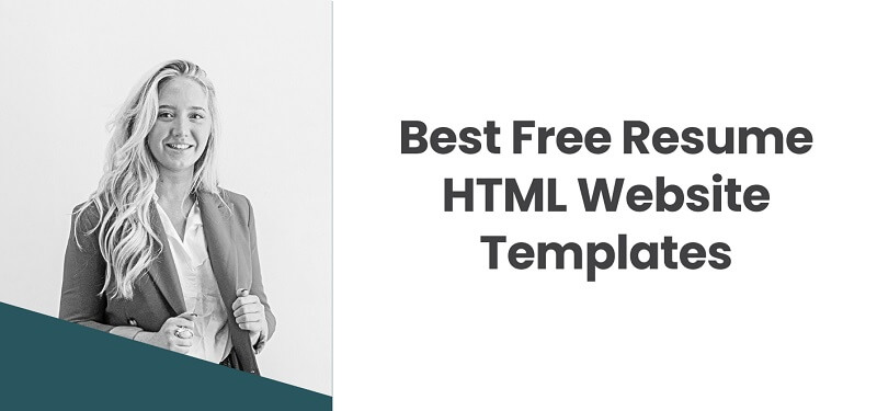Free Resume HTML Website Templates