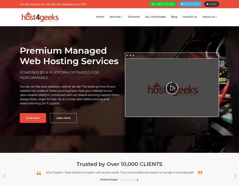 Host4Geeks shared hosting