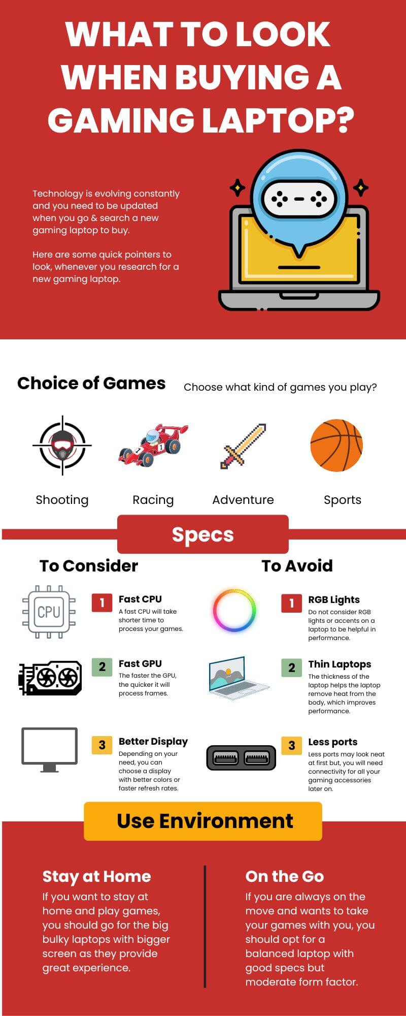 What to look when buying gaming laptop