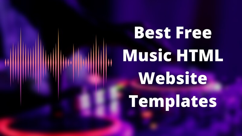 Free Music HTML Website Templates