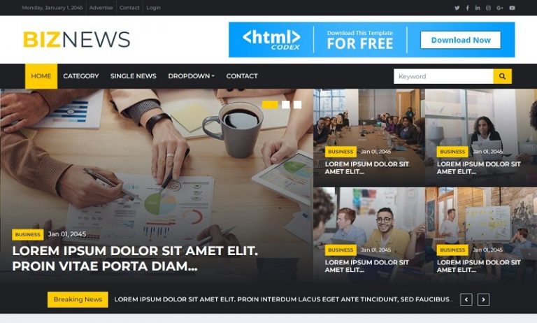7 Best Free News HTML Website Templates In 2024