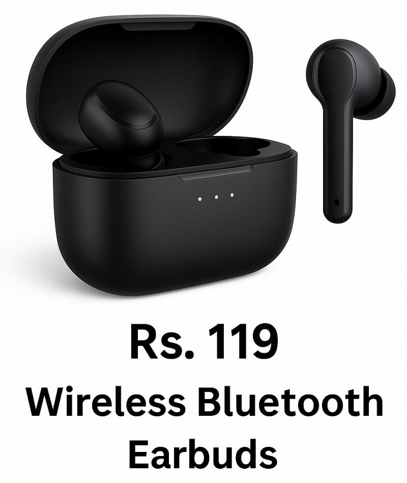 Wireless Bluetooth earbuds for gaming and music – Rs. 119 deal