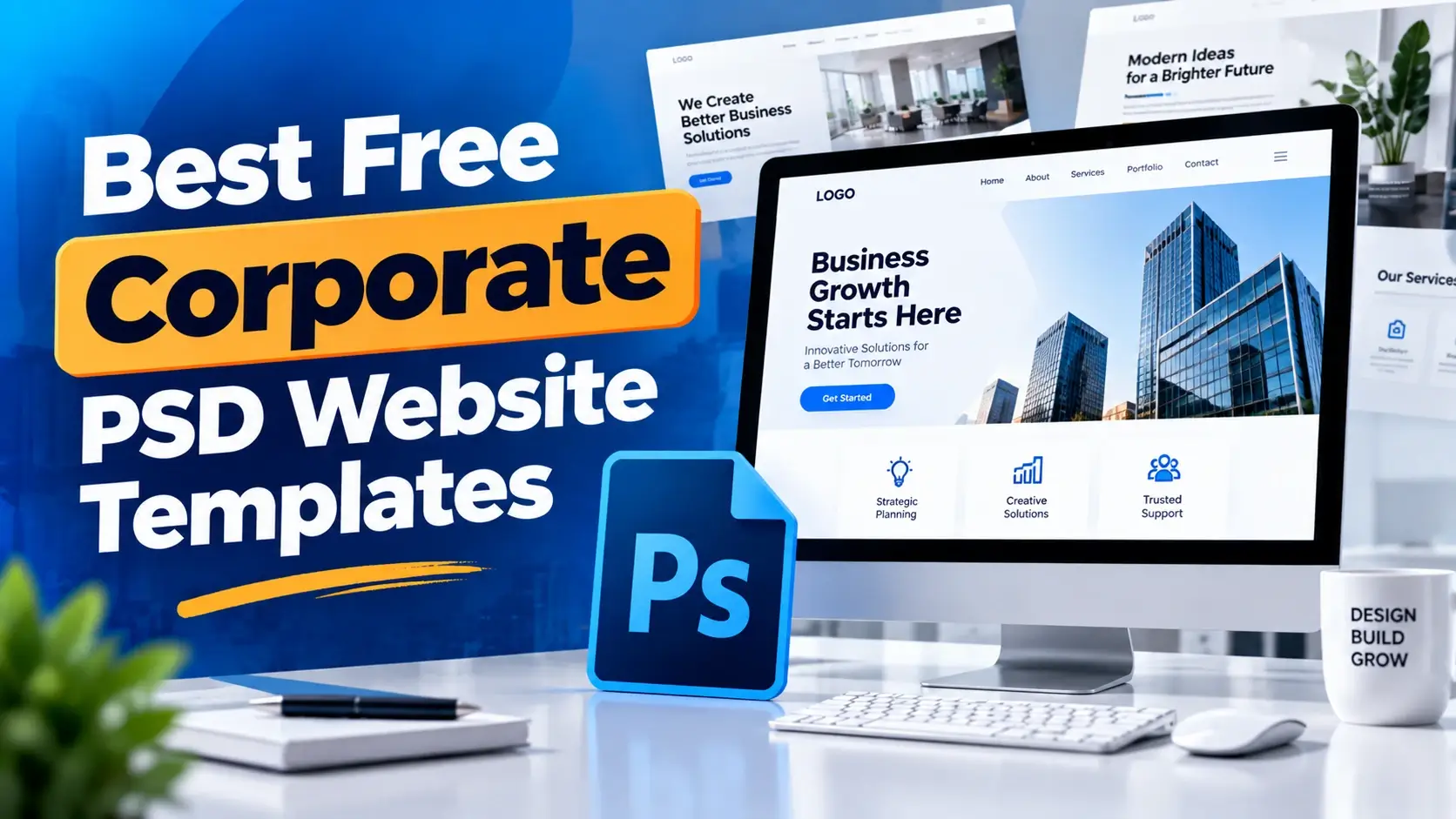 Best Free Corporate PSD Website Templates for Designers