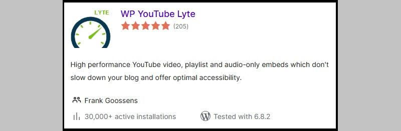 WP YouTube Lyte