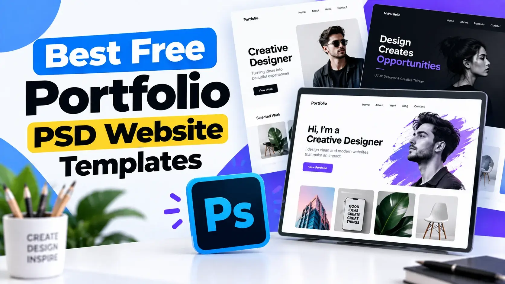 Best Free Portfolio PSD Website Templates