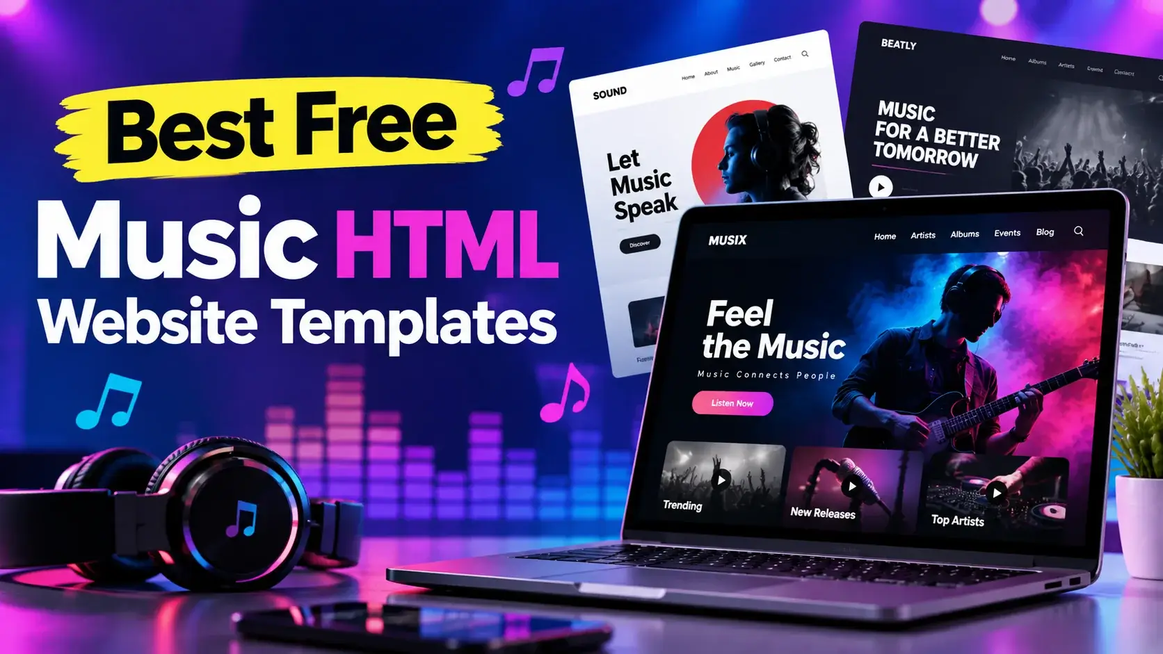 Best Free Music HTML Website Templates
