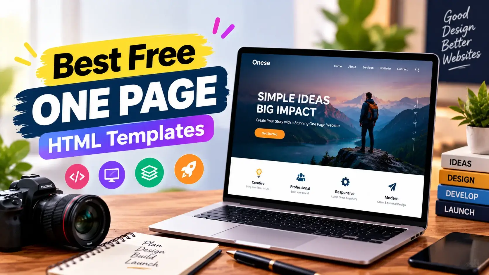 Best Free One Page HTML Website Templates