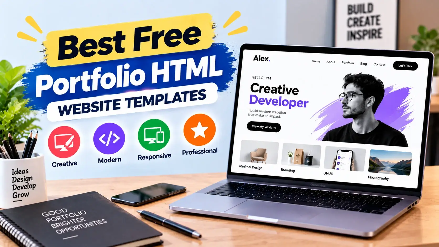 Best Free Portfolio HTML Website Templates