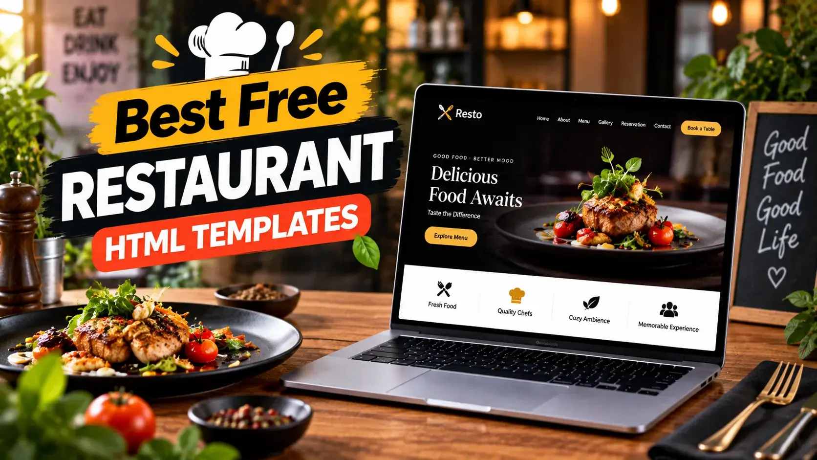 Best Free Restaurant HTML Website Templates