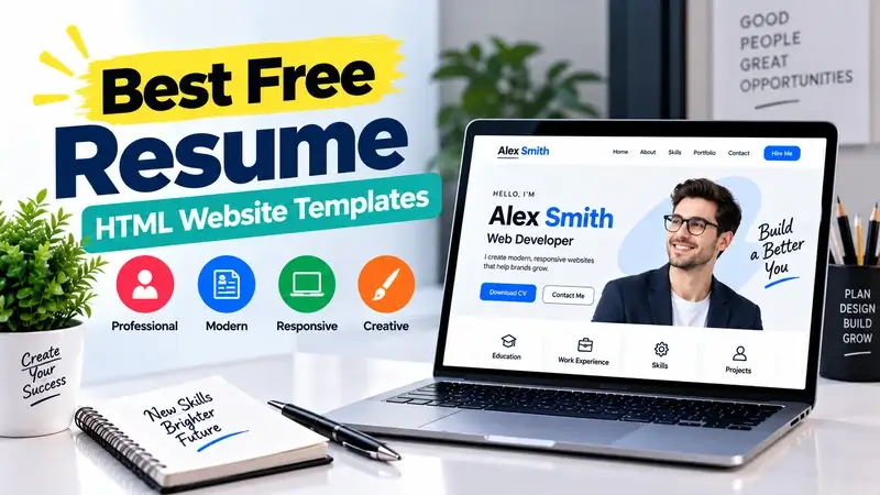 Best Free Resume HTML Website Templates