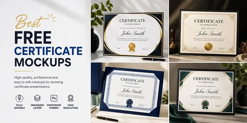 Free Certificate Mockups