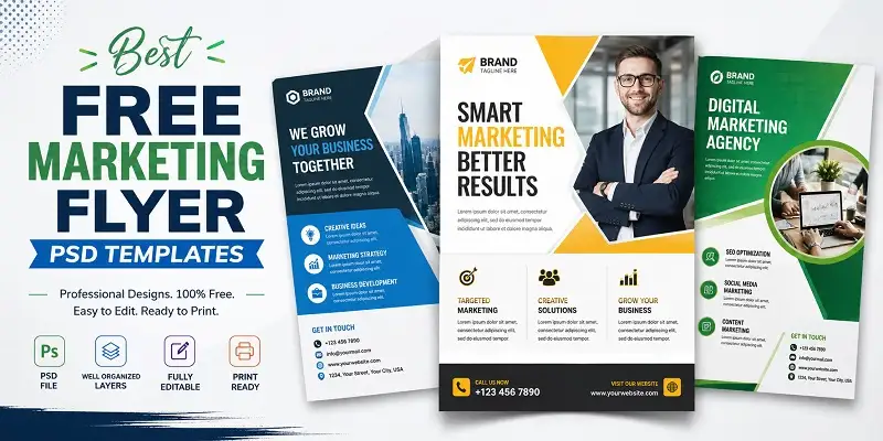 Free Marketing Flyer PSD