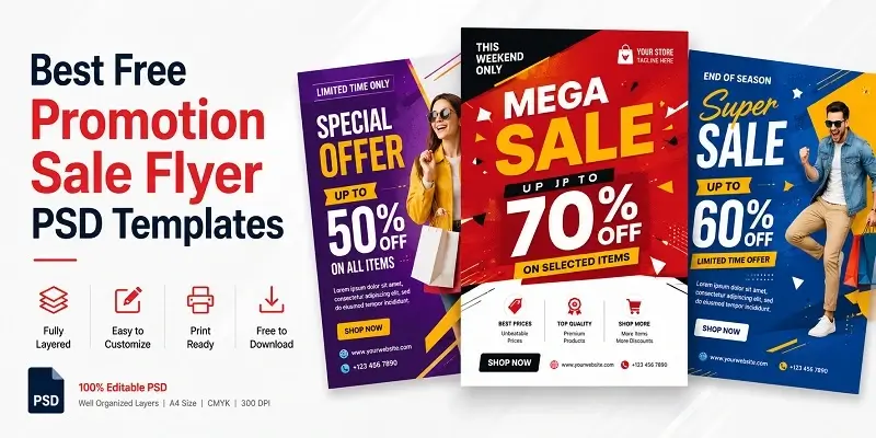 Free Promotion Sale Flyer PSD
