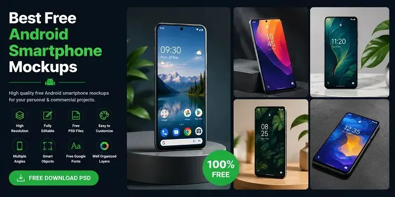 Free Android Smartphone Mockups