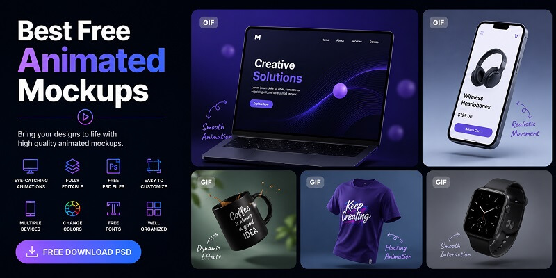 Free Animated Mockups