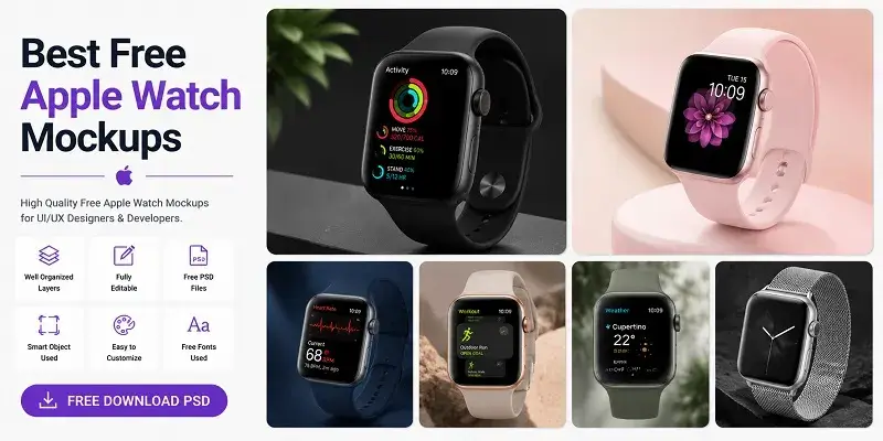 Free Apple Watch Mockups