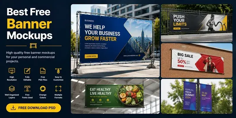 Free Banner Mockups
