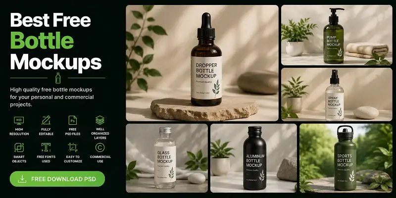 Free Bottle Mockups